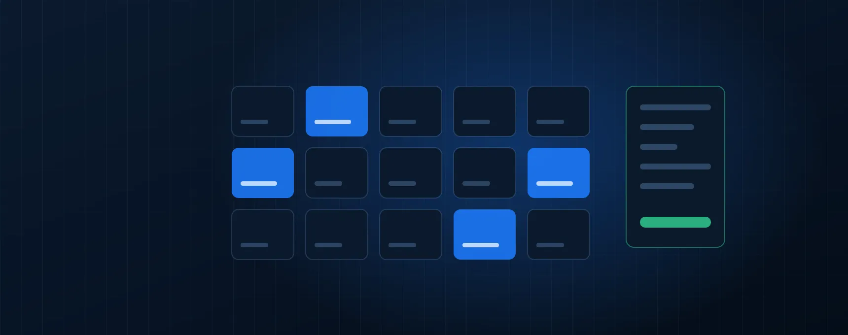 A grid of product tiles as they appear on a touchscreen till, with a running total panel beside it
